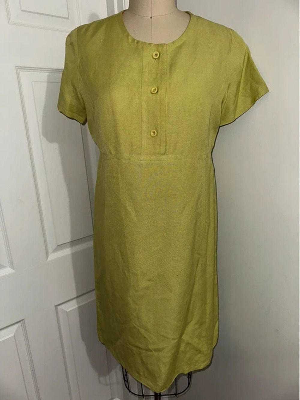 Vintage Harvé Benard 100% Linen 80s 90s Dress 10